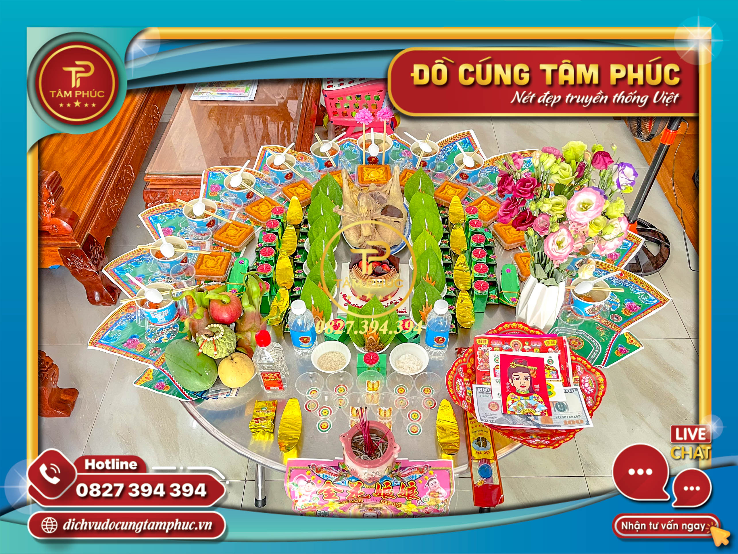 Mâm cúng Mụ trọn gói cho các bé yêu.